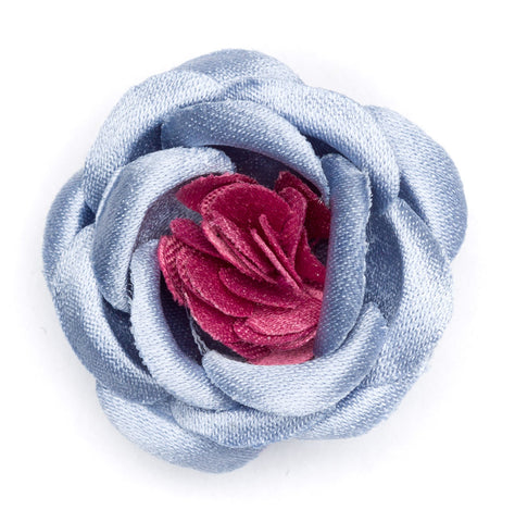 Lapel Flower Berry Jam Small Satin