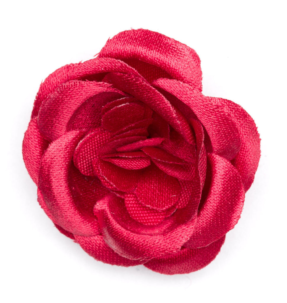 Lapel Flower Hot Fire Small Satin