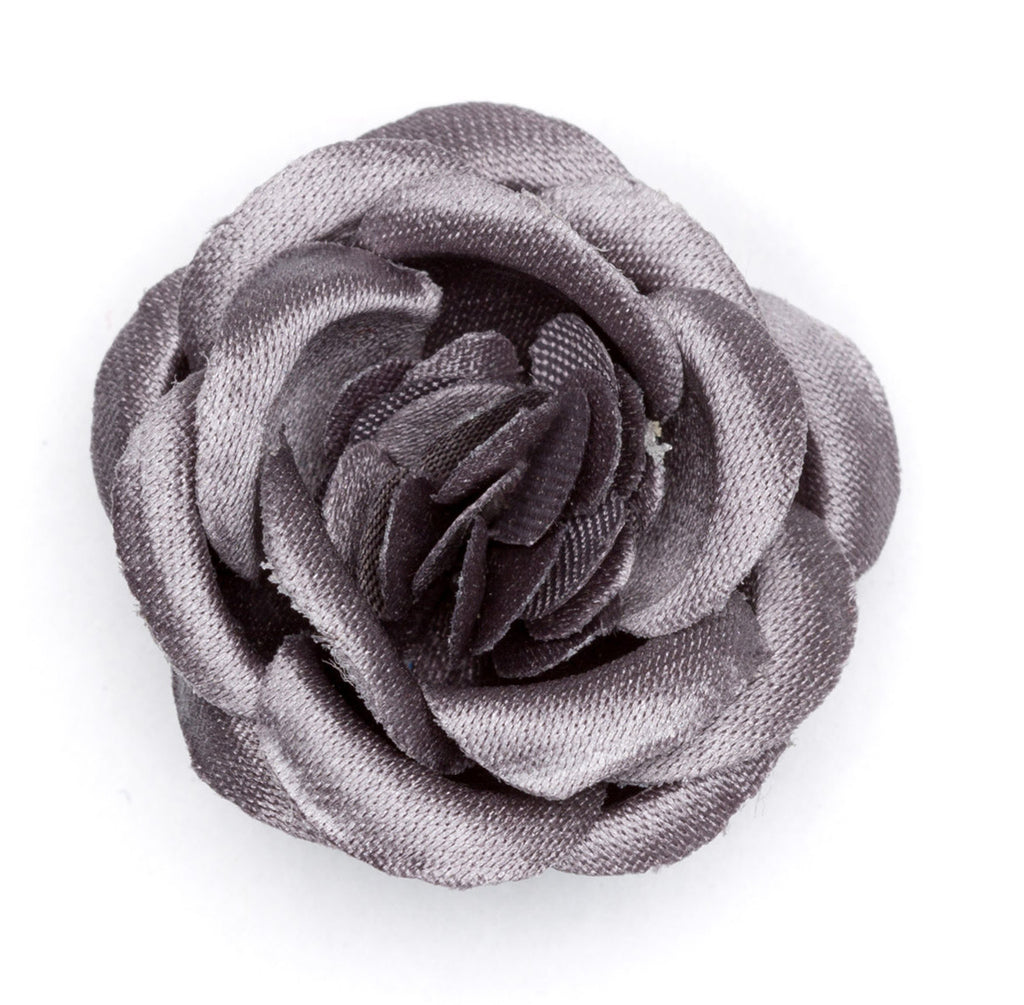 Lapel Flower Smokey Small Satin