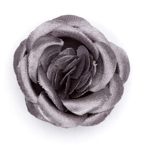 Lapel Flower Smokey Small Satin