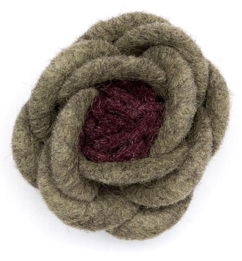 Lapel Flower Maple Large Wool