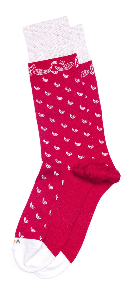 Paisley Red Mid-Calf