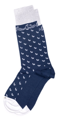 Paisley Blue Mid-Calf