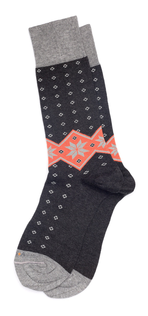 Polka Dot Orange Dylan Mid-Calf