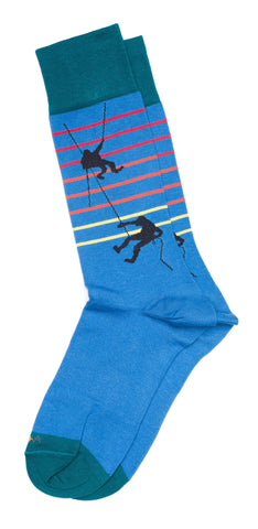 Rock Climber Repelling Mid-Calf