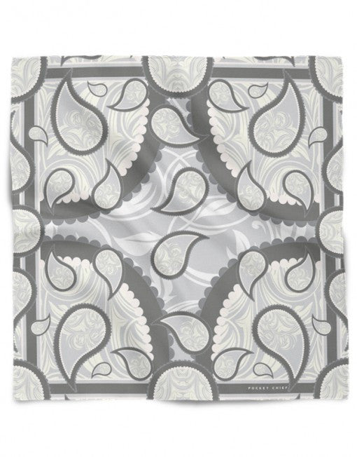 Pocket Square Paisley Ghost