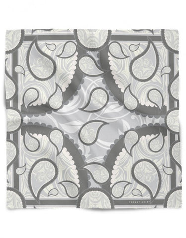 Pocket Square Paisley Ghost