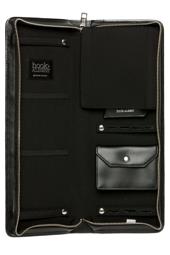 Saffiano Leather Accessories Travel Case Black