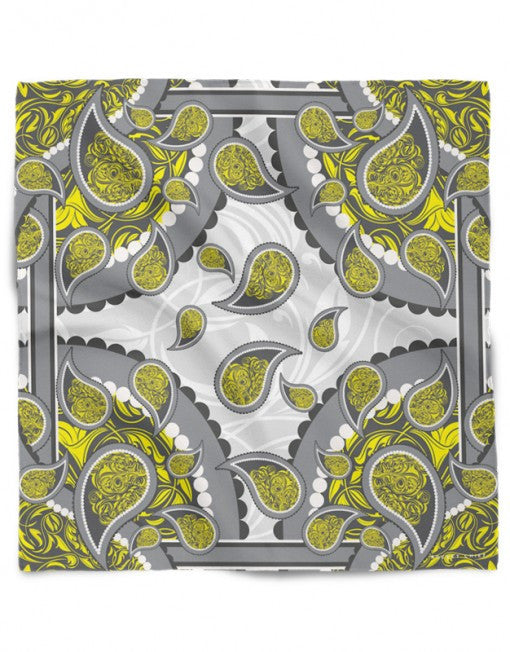 Pocket Square Paisley Lemon