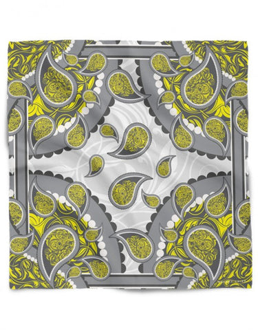 Pocket Square Paisley Lemon