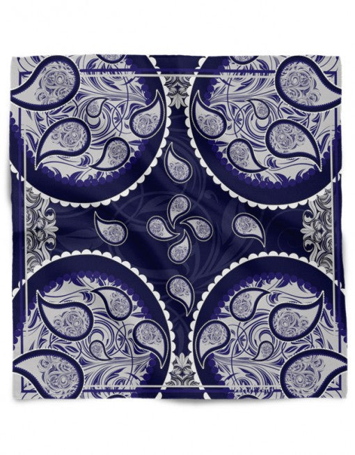 Pocket Square Paisley Midnight