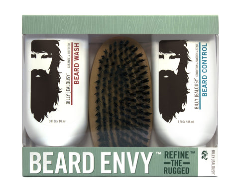 BEARD ENVY Beard Refining Kit Two 3oz / 88 ml bottles & Brush
