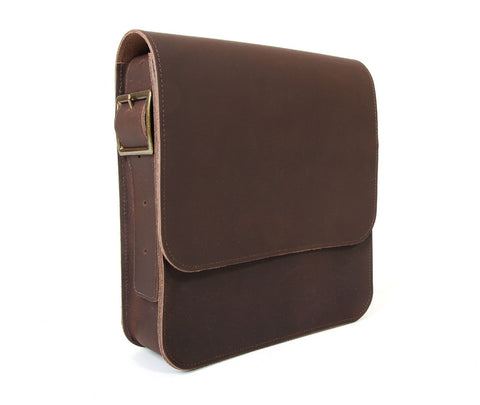Leather Man Bag - Buffalo Brown