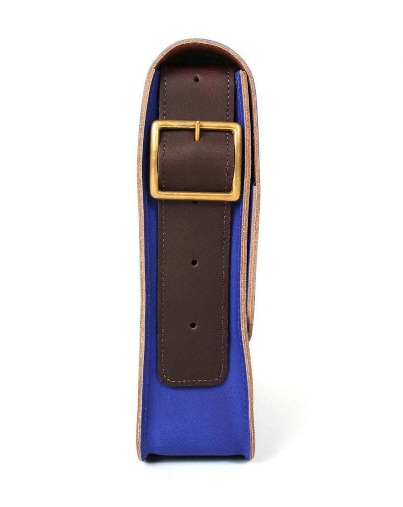 Leather Man Bag - Electric Blue