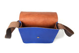 Leather Man Bag - Electric Blue