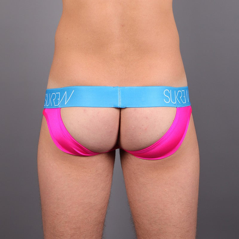 Sukrew Full V Brief Neon Pink Jamie